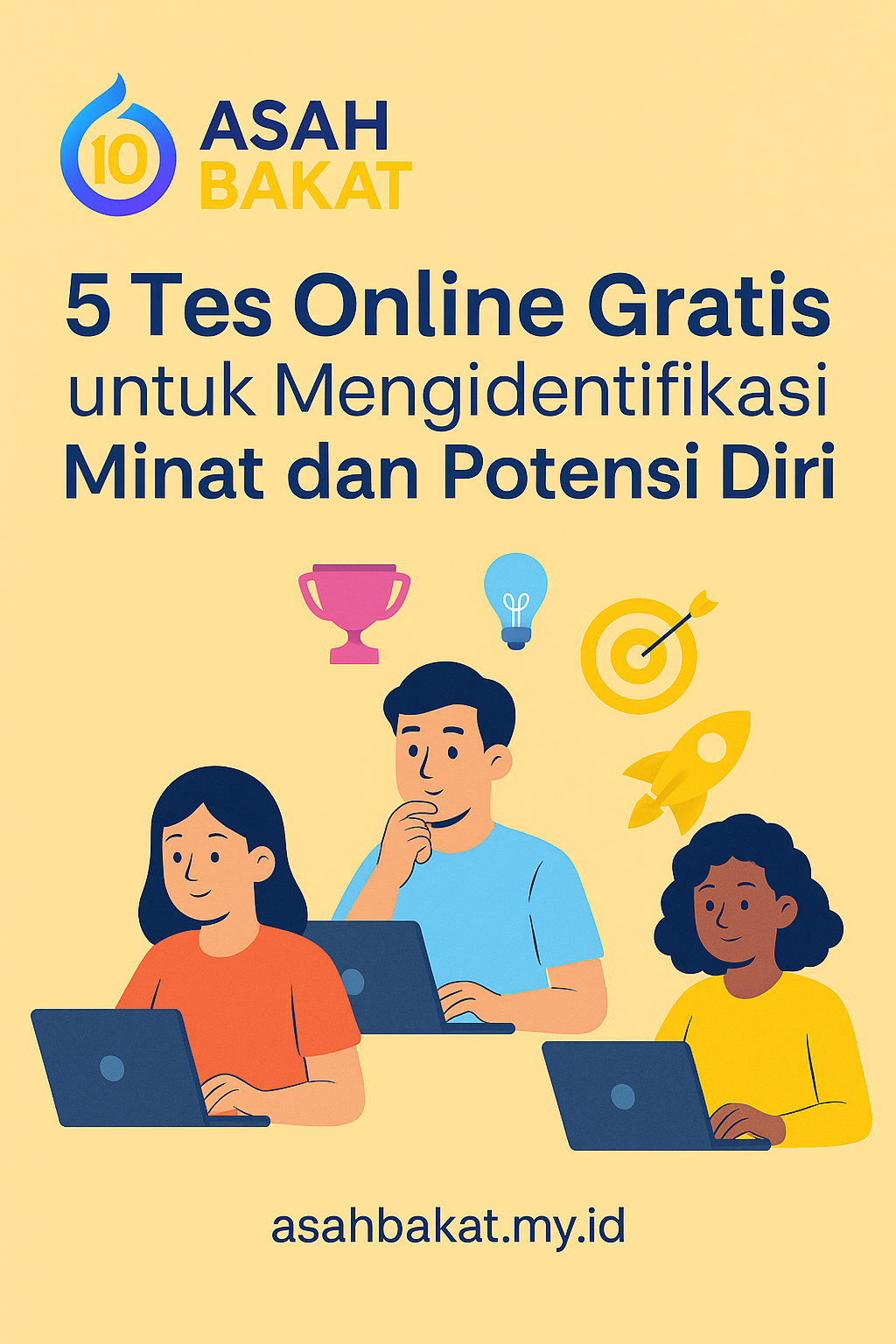 Temukan 5 tes online gratis terbaik untuk mengenali minat, bakat, dan potensi diri Anda. Cocok untuk memilih karier, jurusan, atau pengembangan diri., tes online gratis minat bakat, tes potensi diri online, tes kepribadian online gratis, cara mengetahui minat dan bakat, tes online untuk karier, tes MBTI online gratis, tes Holland RIASEC online, tes kecerdasan majemuk gratis, tes StrengthsFinder gratis, tes Big Five online gratis, mengenal minat dan potensi diri, cara memilih jurusan sesuai minat, tes minat bakat untuk pekerjaan
