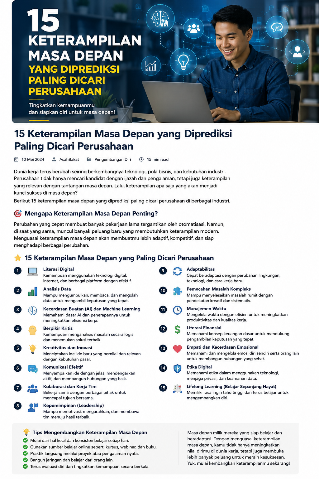 15 Keterampilan Masa Depan yang Diprediksi Paling Dicari Perusahaan untuk Sukses di Era Digital