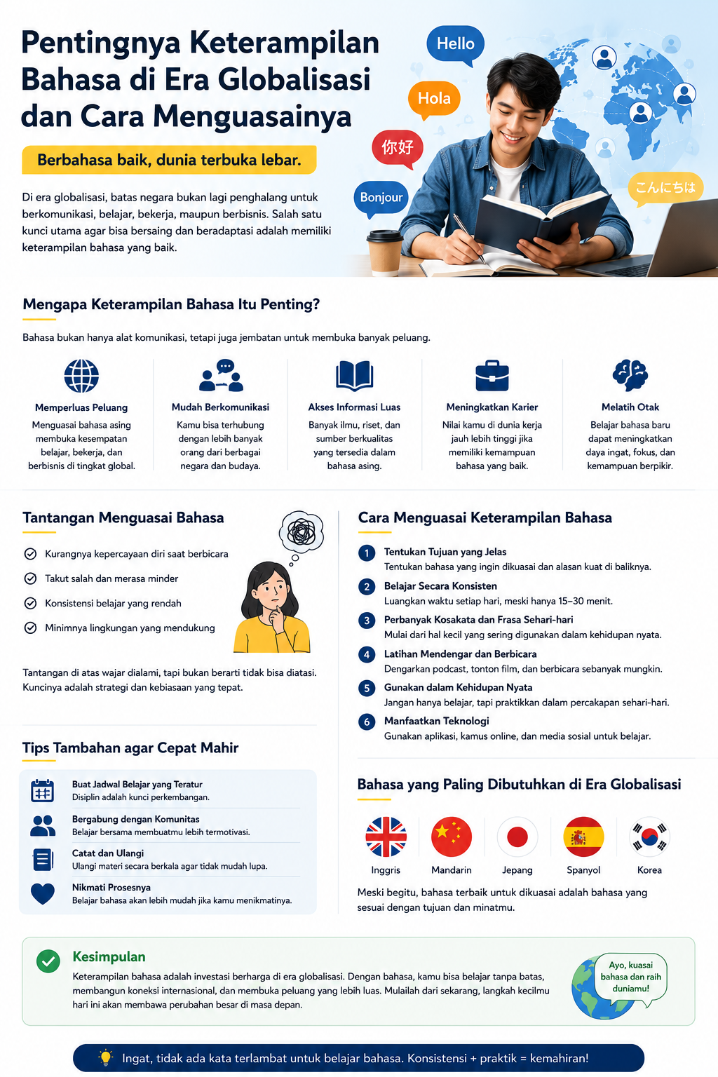 Pentingnya Keterampilan Bahasa di Era Globalisasi dan Cara Menguasainya