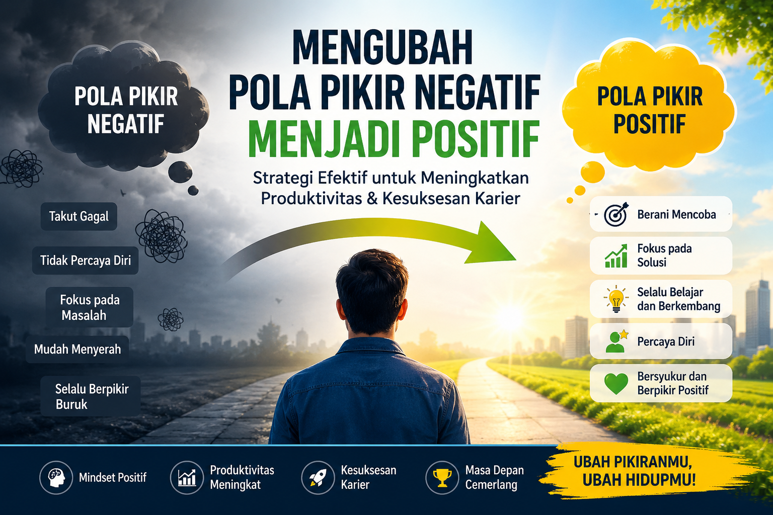 Mengubah Pola Pikir Negatif Menjadi Positif: Strategi Efektif untuk Meningkatkan Produktivitas dan Kesuksesan Karier