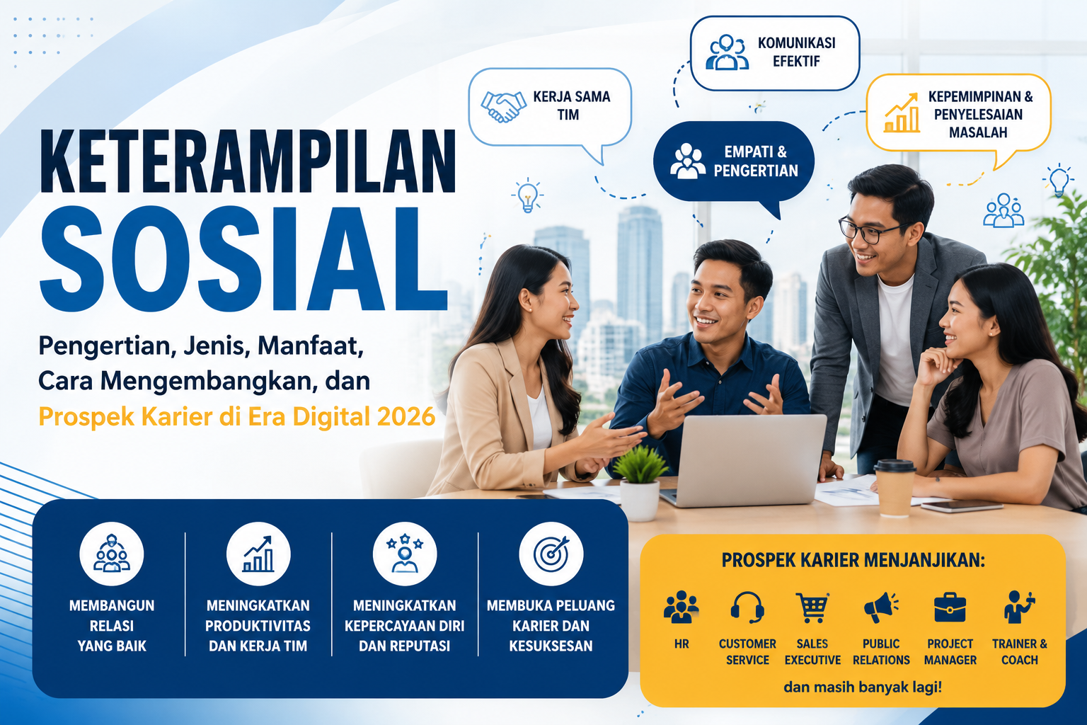 Keterampilan Sosial: Pengertian, Jenis, Manfaat, Cara Mengembangkan, dan Prospek Karier di Era Digital 2026