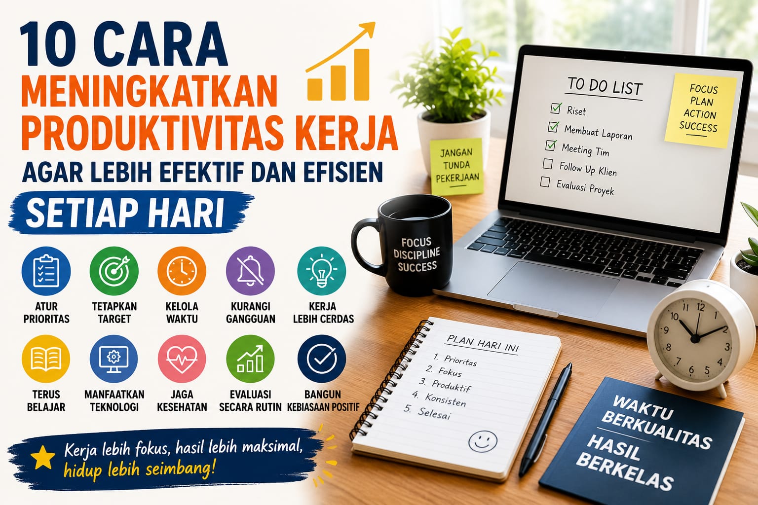 10 Cara Meningkatkan Produktivitas Kerja agar Lebih Efektif dan Efisien Setiap Hari