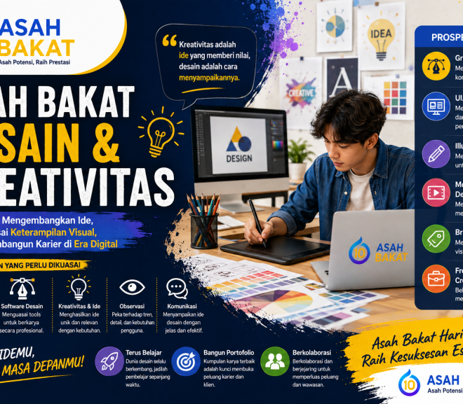 Asah Bakat Desain dan Kreativitas: Panduan Mengembangkan Ide, Menguasai Keterampilan Visual, dan Membangun Karier di Era Digital