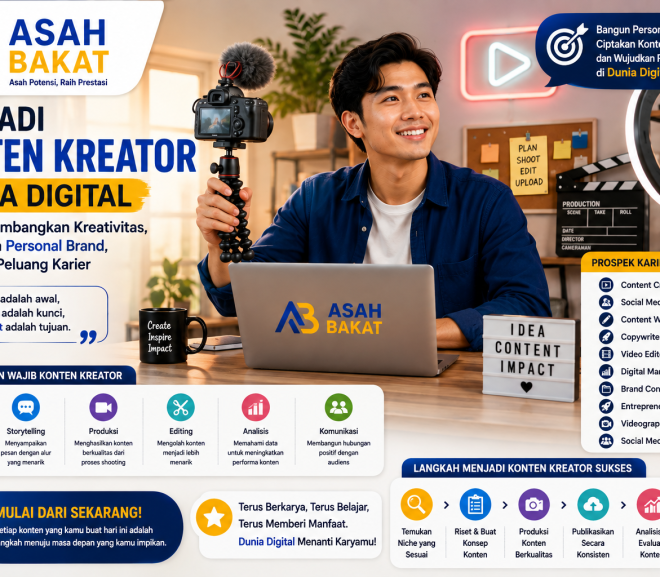 Menjadi Konten Kreator di Era Digital: Cara Mengembangkan Kreativitas, Membangun Personal Brand, dan Meraih Peluang Karier