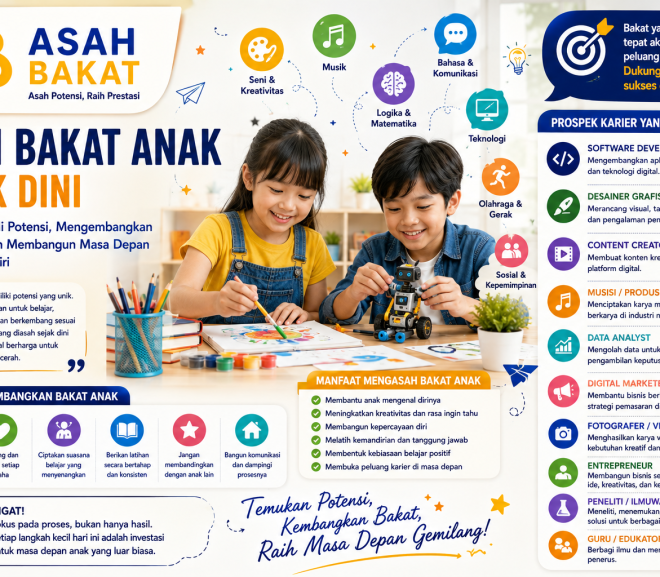 Asah Bakat Anak Sejak Dini: Cara Mengenali Potensi, Mengembangkan Kreativitas, dan Membangun Masa Depan yang Percaya Diri