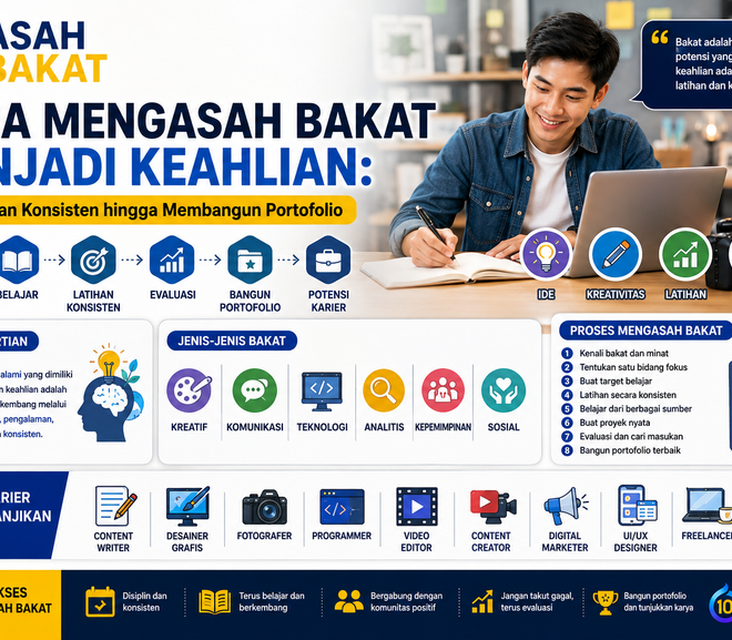 Cara Mengasah Bakat Menjadi Keahlian: Dari Latihan Konsisten hingga Membangun Portofolio