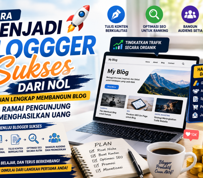 Cara Menjadi Blogger Sukses dari Nol: Panduan Lengkap Membangun Blog yang Ramai Pengunjung dan Menghasilkan Uang